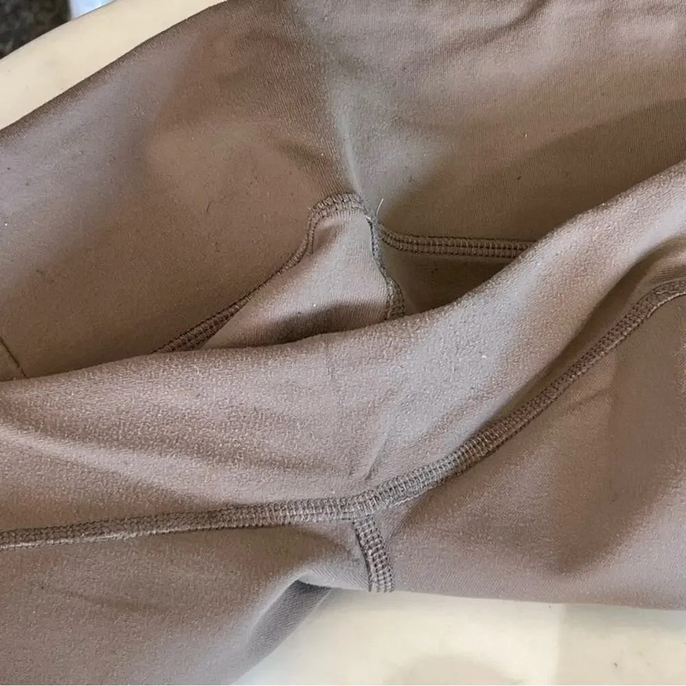Alo Yoga Moto Gravel Gloss High Waisted Athletic Workout Gym Leggings Size S